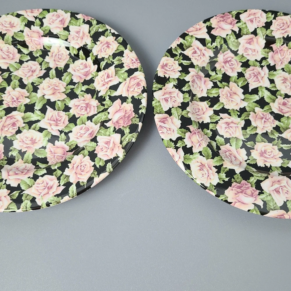 Churchill Super Vitrified Hotel Ware Floral Crownford Giftware Plates-Set of Two